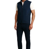 Chaleco Casual Masculino con Cuello Alto y Cierre de Cremallera
