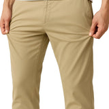 Pantalón hombre – Corte recto en algodón con elastano