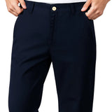 Pantalón hombre – Corte recto en algodón con elastano