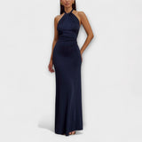 Lagoon - Slinky Halter Maxi Klänning