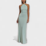 Lagoon - Slinky Halter Maxi Klänning
