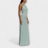 Lagoon - Slinky Halter Maxi Klänning