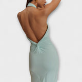 Lagoon - Slinky Halter Maxi Klänning