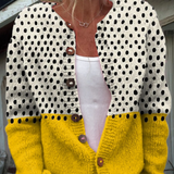 Maude | Rymlig Cardigan med Färgblock