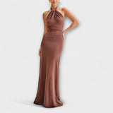 Lagoon - Slinky Halter Maxi Klänning