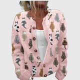 Charlotte™ | Cardigan med katttryck