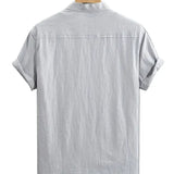 Camisa casual de manga corta de algodón premium para Hombre