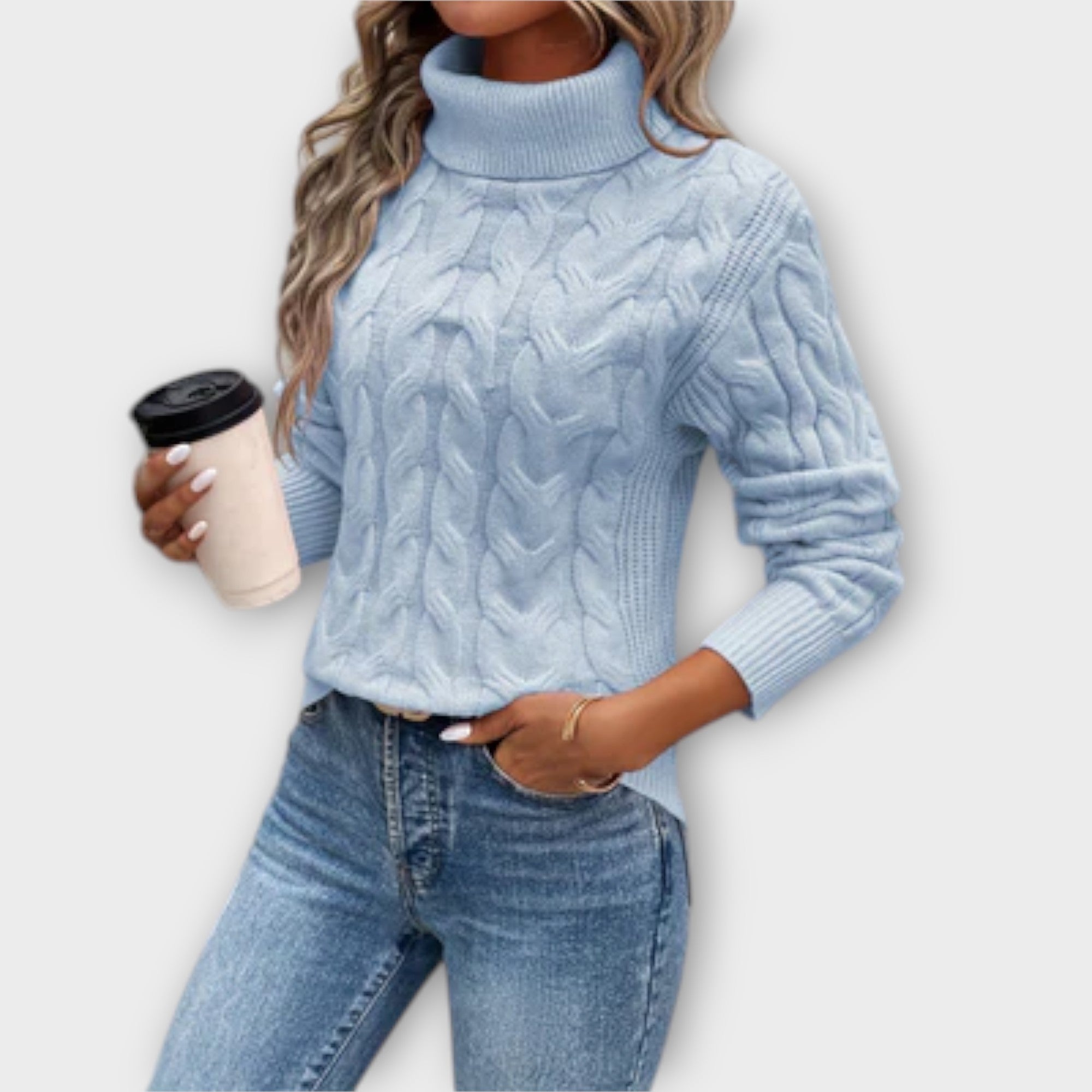 Amelia – Elegant tröja med hög krage – bild 2