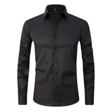 Camisa stretch antiarrugas de algodón premium para Hombre – Blanco