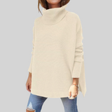 Matilda | Oversized polotröja i mjuk kabelstickning
