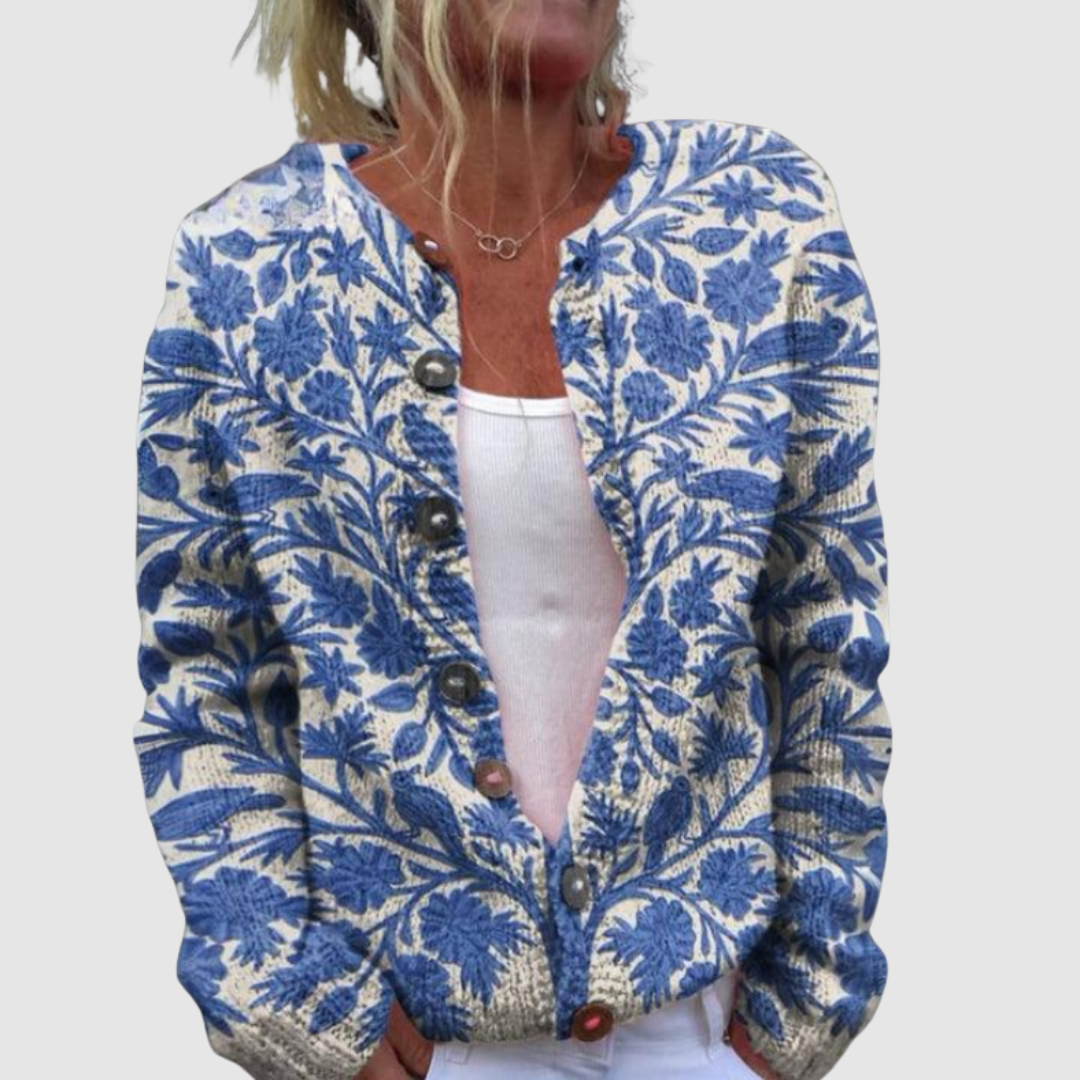Josefína – Cardigan med blommönster – bild 2