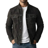 Chaqueta de ante con botones