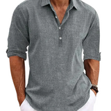 Camisa Atemporal de algodón premium para Hombre – Azul
