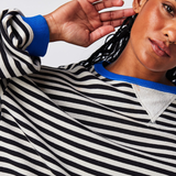 Hazel | Oversized randig stickad tröja