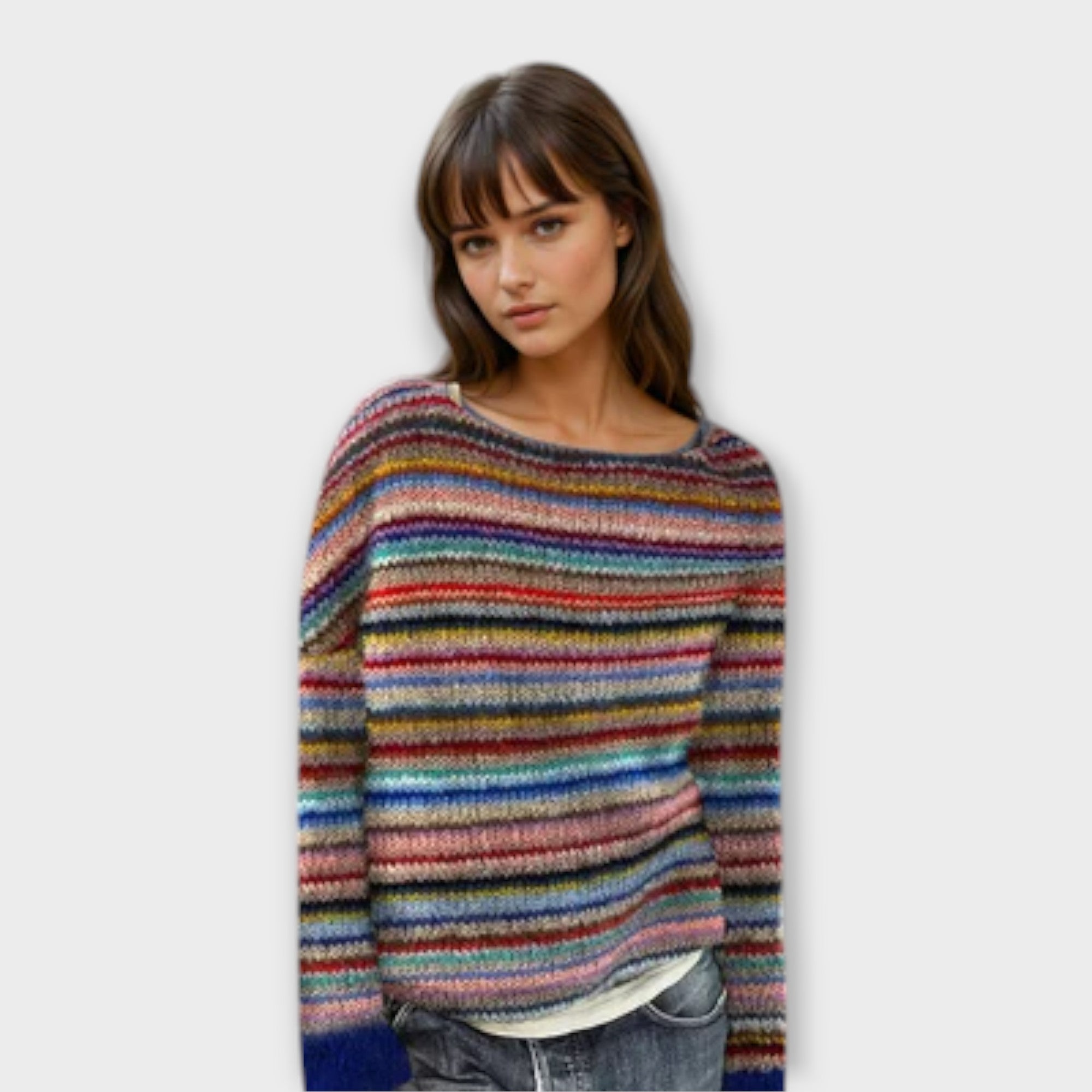 Manonin – Mjuk randig oversize tröja