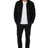Chaqueta de Ante Negra para Hombres – Ropa de Exterior Casual Moderna