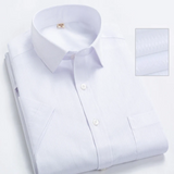 Camisa Atemporal de manga corta en algodón premium para Hombre – Azul