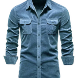 Camisa premium de algodón para Hombre – Rojo