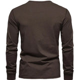 Camisa estilo Henley de algodón premium para Hombre