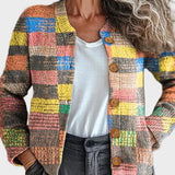Mossfield™ – Flerfärgad rutig cardigan