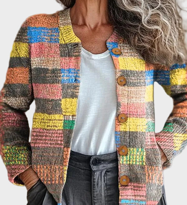 Mossfield™ – Flerfärgad rutig cardigan