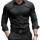 Camisa ajustada de algodón premium para Hombre