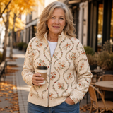 Hannelore™ | Cardigan med fina blomrankor