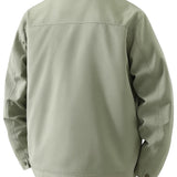 Chaqueta Ligera de Twill para Hombres – Verde Lunares – Corte Clásico
