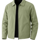 Chaqueta Ligera de Twill para Hombres – Verde Lunares – Corte Clásico