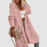 Lucie – Lång cardigan med huva – bild 3