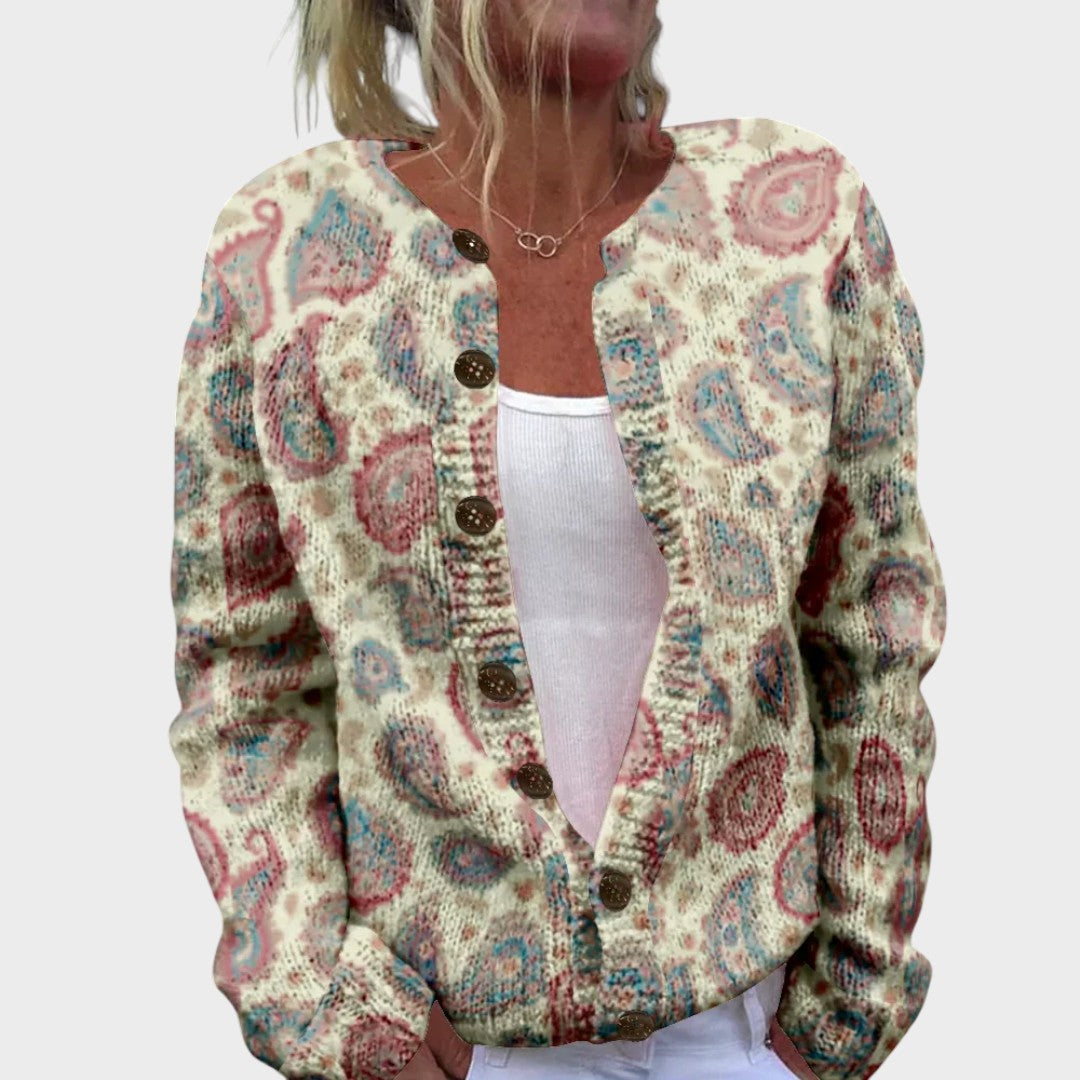 Lara – Blommig cardigan för hösten