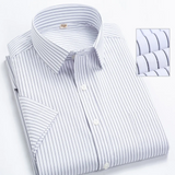 Camisa Atemporal de manga corta en algodón premium para Hombre – Azul