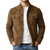 Chaqueta de ante con botones