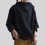 Mabel | Oversized kabelstickad tröja i svart