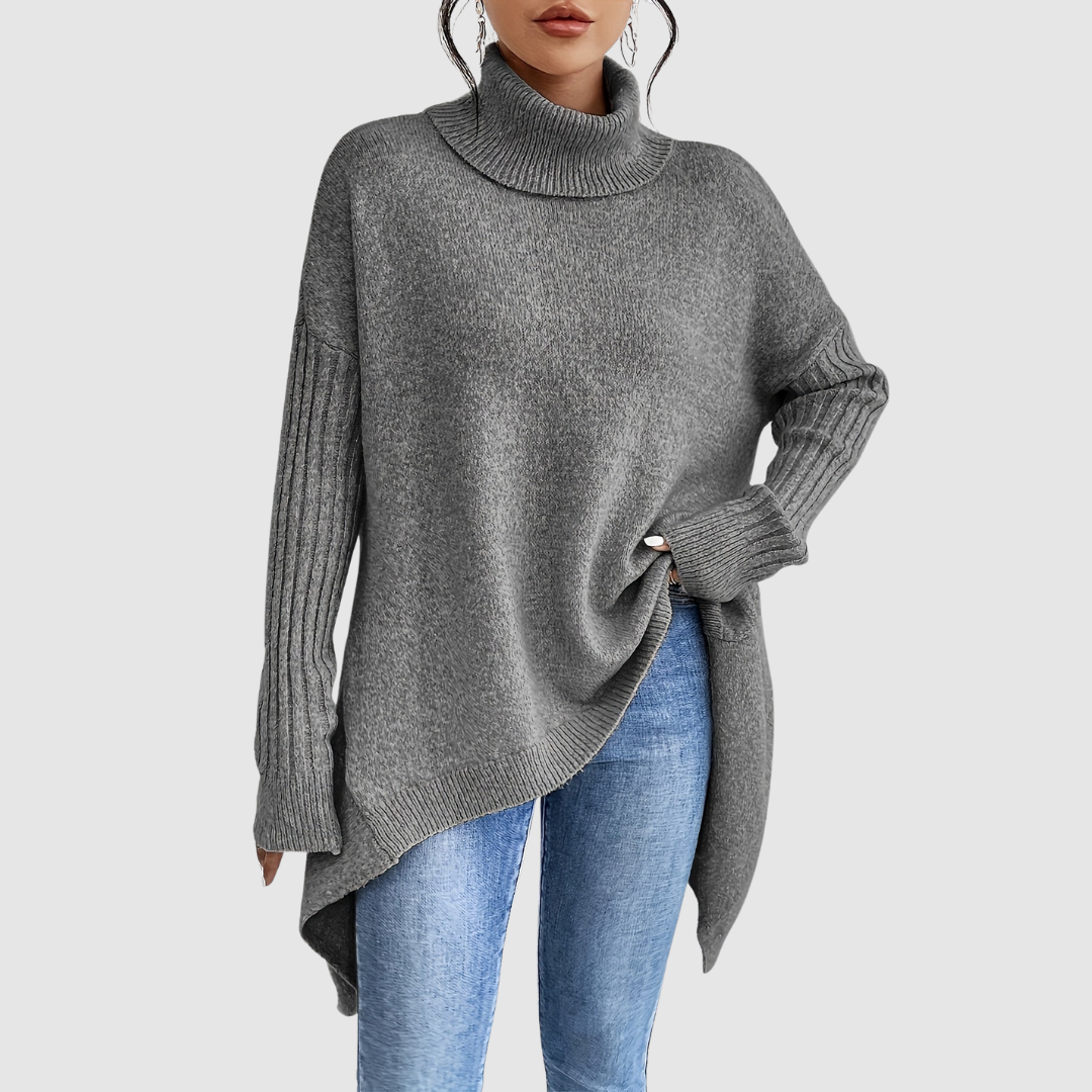 Barbora – Oversize tröja med hög krage – bild 3