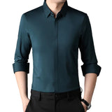 Camisa stretch antiarrugas de algodón premium para Hombre