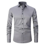 Camisa stretch antiarrugas de algodón premium para Hombre – Blanco