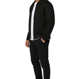 Chaqueta de Ante Negra para Hombres – Ropa de Exterior Casual Moderna