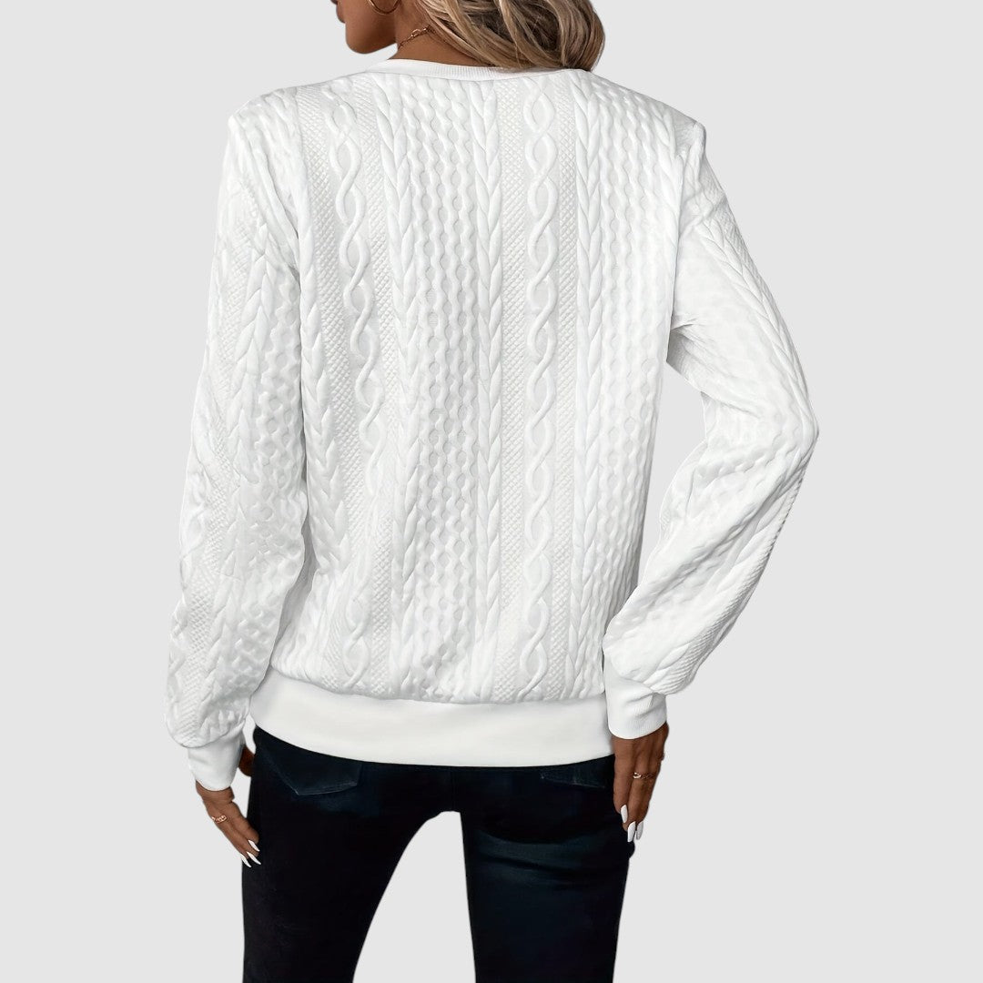 Rozárie – Elegant flätstickad tröja – bild 3