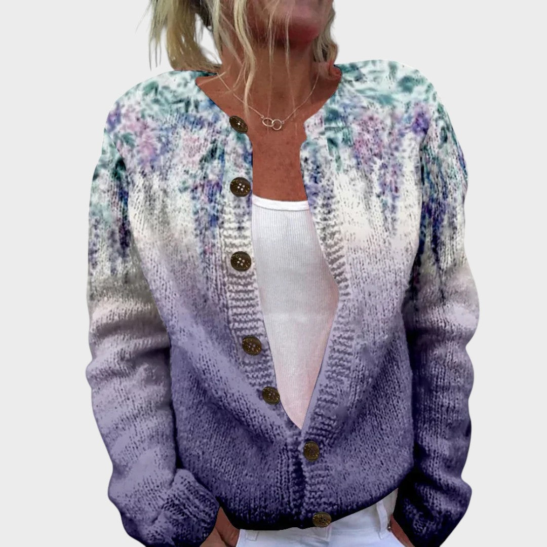 Inês – Blommig cardigan för hösten