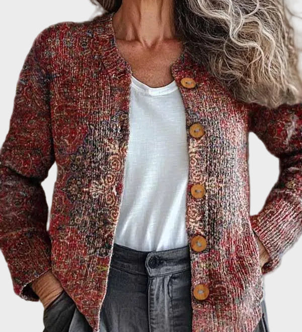 Belindra™ – Cardigan med bohomönster