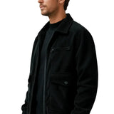 Chaqueta de Terciopelo Corduroy para Hombre - Negra