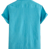 Camisa casual de manga corta de algodón para Hombre
