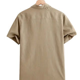 Camisa casual de manga corta de algodón para Hombre