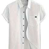 Camisa casual de manga corta de algodón para Hombre