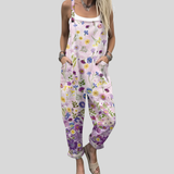 Byxdress med ömtåliga vilda blommor
