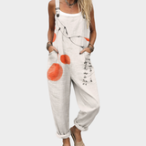 Byxdress med prickar Orange