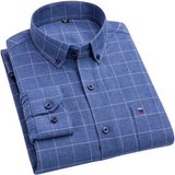 Camisa de cuadros de algodón premium para Hombre – Rojo