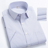 Camisa Atemporal de manga corta en algodón premium para Hombre – Azul