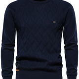 Suéter para hombre con estampado de cuadros V2